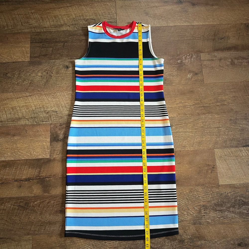 Women's Tiana B. Striped Sleeveless Dress Size M Multi-color
